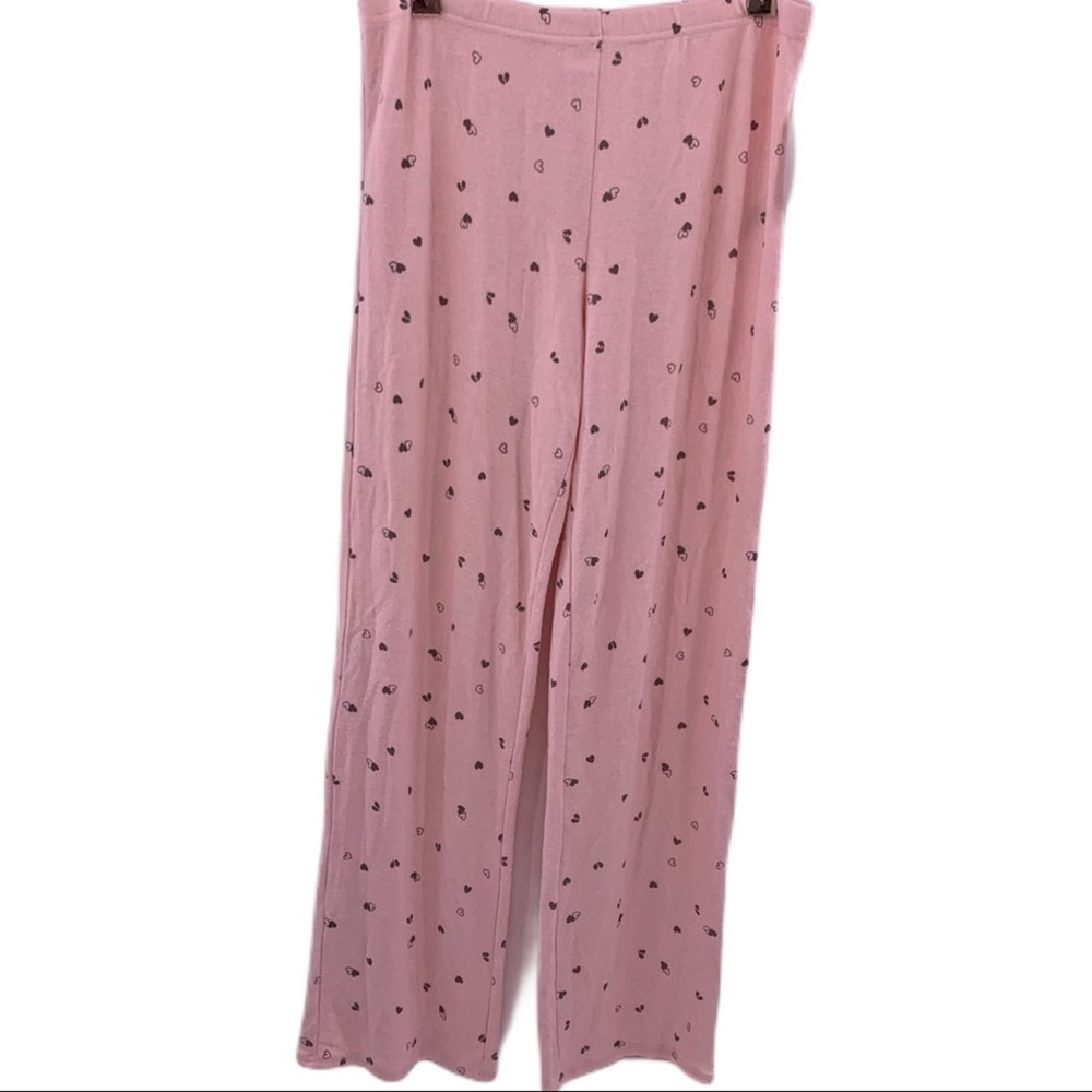 BP pink all over heart print pajama pants med NWT‎
